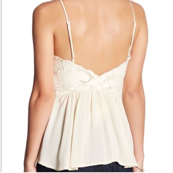 Revolve Tularosa Cream Off-White Lace Cutout Top - Picture 2 of 6